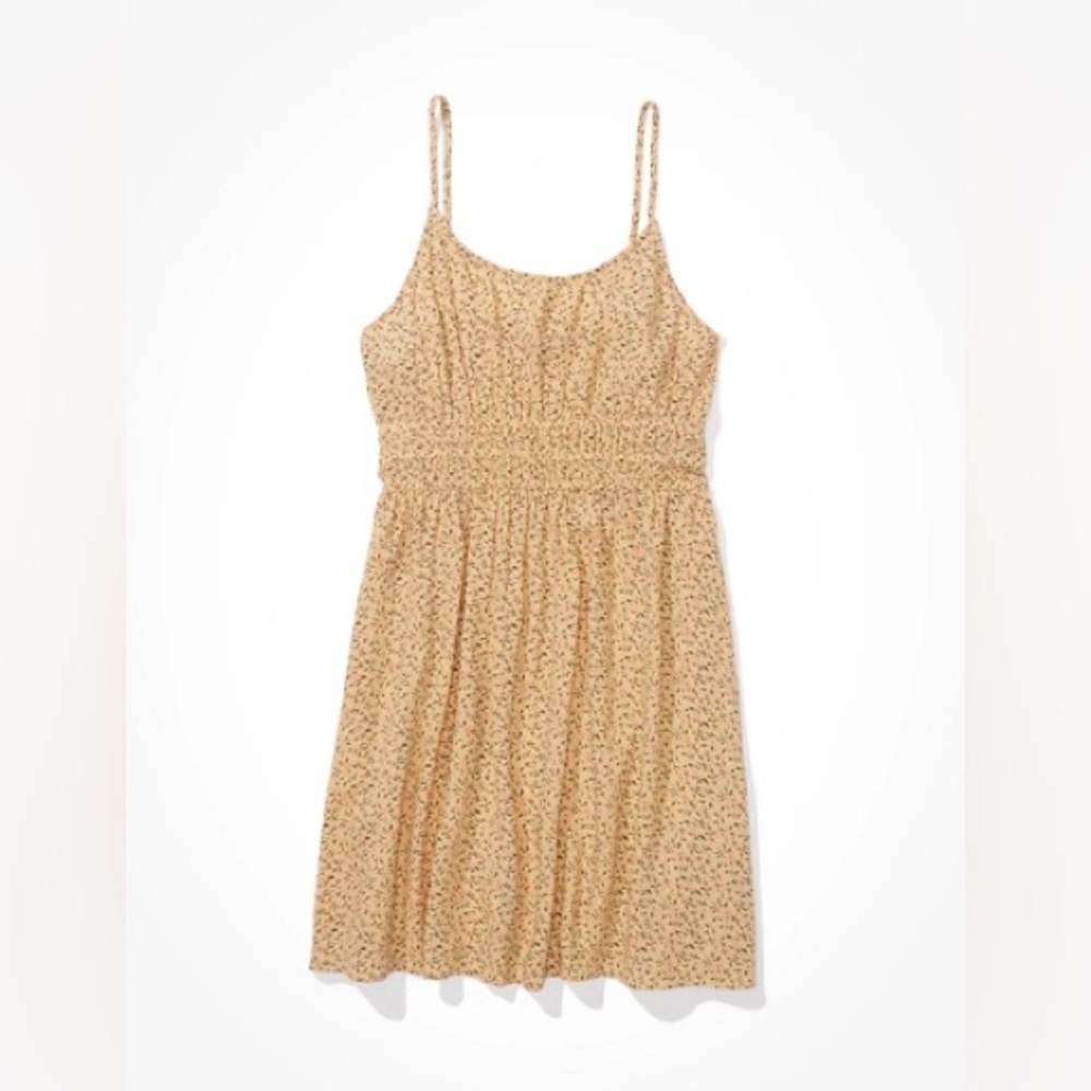 Pretty yellow floral dress American Eagle size small sundress